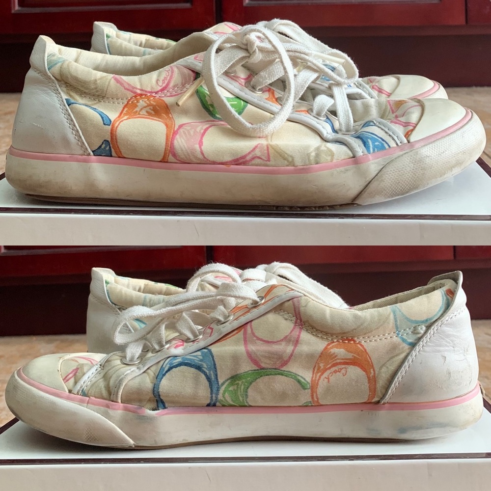 COACH Y2K multicolor colorful rainbow logo sneaker - Picture 11 of 11